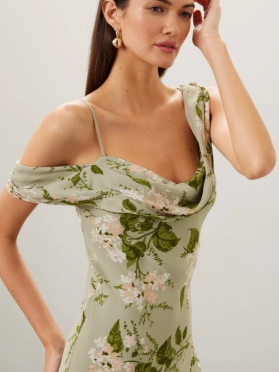 Reformation Dresses & Skirts - Reformation Reya Floral Drape Dress - Tea Garden